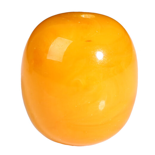 Core fragrant beeswax bucket beads, single bead, single bead with top bead, old beeswax bracelet accessories collection, Vajra, Star, Moon and Bodhi accessories, floating flower chicken fat yellow bucket beads 20*25mm/single, default