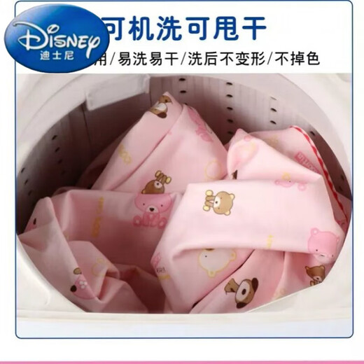 迪士尼四季款水晶绒隔尿垫大号双面防水可洗透气新生婴儿尿垫月经垫 水晶绒双面 粉蓝格子 90乘70cm(一条装)