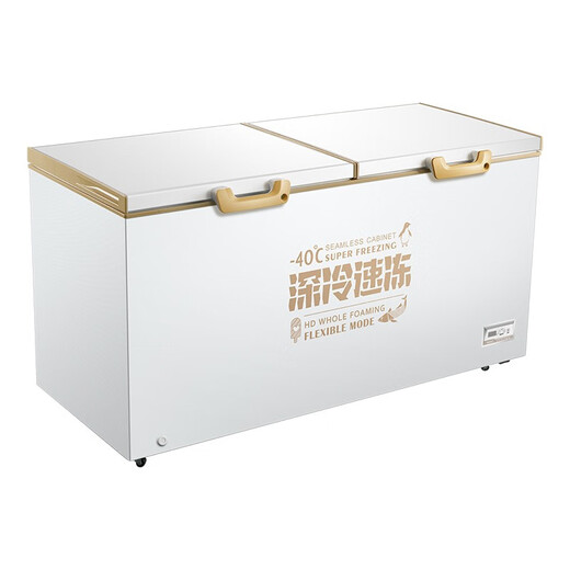 Homa 508 liter commercial refrigerator freezer computer temperature controlled large capacity horizontal freezer BC/BD-508EMBF deep cold brown