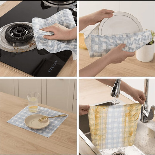 Foreign trade quality lazy rag wet and dry kitchen dishcloth disposable absorbent non-woven dish towel for home use 3 rolls-120 tear huge cost-effective