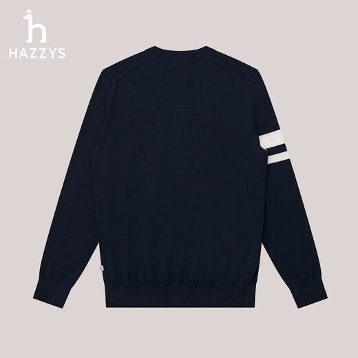 HAZZYS Men's Clothing Machine Washable Cardigan Men's ABYZD0BCX34 Navy Blue NV 175/96A48