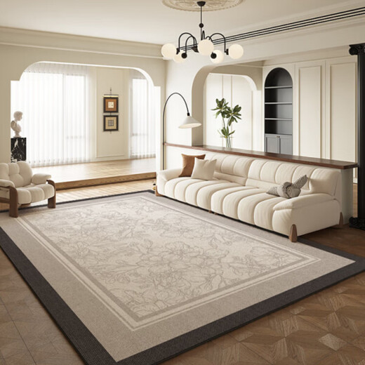 Fanmubo VANMBO carpet living room 2024 new French bedroom bedside blanket with no washing and erasable waterproof household room sofa floor mat thick Fuyun-16788 160cm*230cm