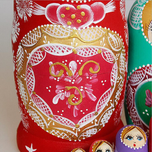 Lezhe Matryoshka Russian Matryoshka Doll Children's Toy 10-layer Basswood Purely Handmade Hand-painted Creative Stress Relief Toy