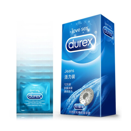 Durex Love Four-in-One Exciting Bold Love Combination Condom Mixed Condom Love Vitality Men's Lubricating Condoms Medium Size Couples Sexual Intercourse Adult Products Condoms Vitality 12 Pack
