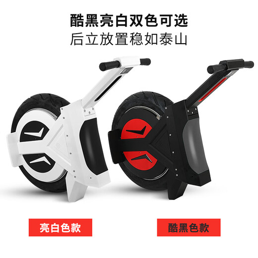 LELING Electric Unicycle Unicycle Off-Road Model Adult Seat with Seat Armrest Bluetooth 22-inch Somatosensory Transportation Standard Version 30KM Lithium Battery + Bluetooth White