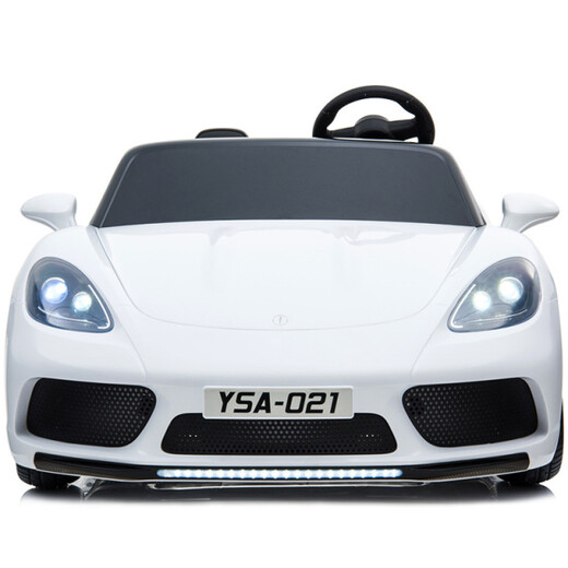 Yue's Automobile Industry Extra Large Two-seater Internet celebrity parent-child car children's electric car four-wheel remote control can sit adults and children toy car upgrade white + 24V battery + brushless motor + inflatable wheels + brakes + no remote control