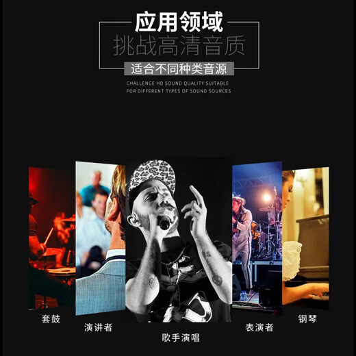 SENNHEISER森海塞尔E825 835 845S 935 945 965麦克风直播K唱歌演出弹唱话筒 E965+2米卡侬线【正品全新】