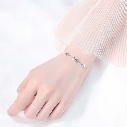 LAOLATU platinum bracelet for women PT950 platinum small waist fashion jewelry Chinese Valentine's Day gift for wife PT950 platinum small waist bracelet