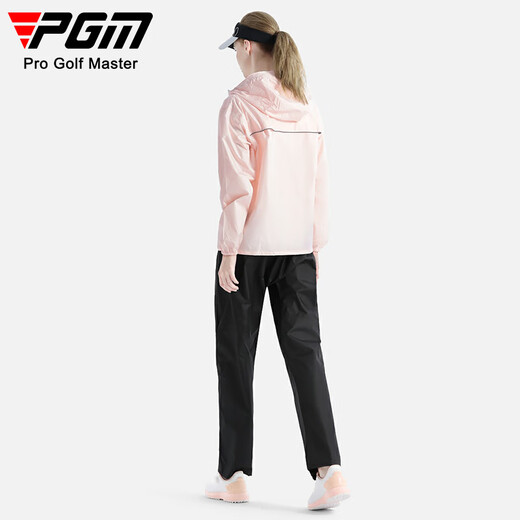 PGM高尔夫套装女款雨衣防雨全身装备上衣裤子整套服装 YF690-粉色 L