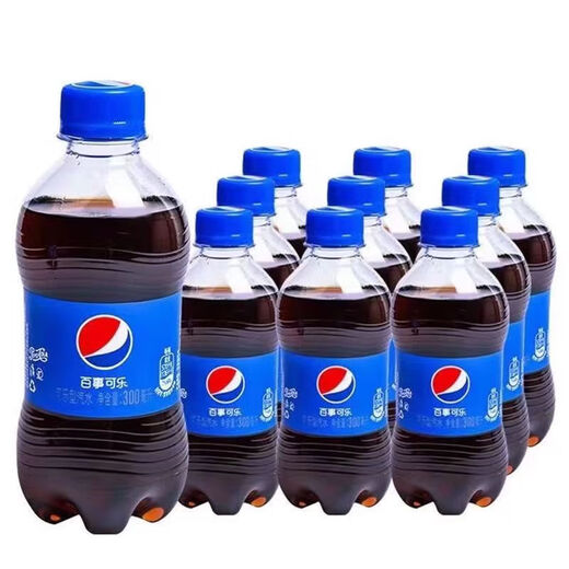 Pepsi-Cola carbonated beverage mini bottled soda 300ml to quench your thirst and drink delicious summer carbonated water drinks soda stock Pepsi-Cola 300ml*6 bottles 6 bottles