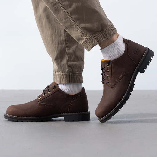 Timberland添柏岚男鞋靴子春秋户外低帮运动鞋复古休闲鞋商务通勤皮鞋A699P A699PW07/深棕色 43.5