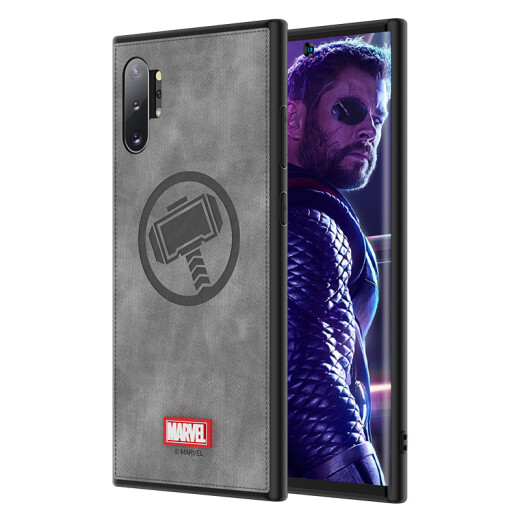 Migu Samsung note10+ mobile phone case Marvel Avengers genuine authorized silicone soft edge all-inclusive anti-fall cloth pattern protective cover Thor