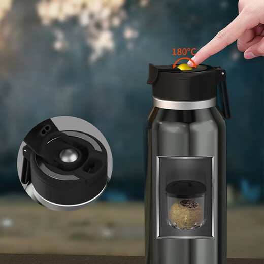 Nuobaifen magic balle magnétique bulle thé tasse grande capacité de thé portable de thé portable 316 Cup thermique en acier inoxydable cadeau T3523 Taobai 750 ml
