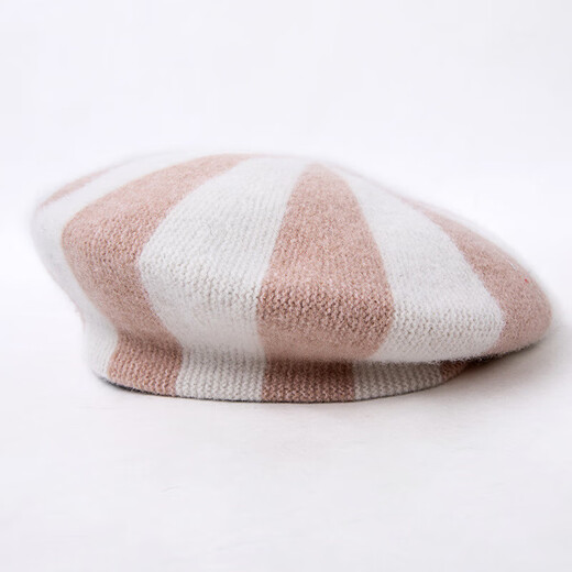 Hengyuanxiang beret women's 100% pure wool autumn and winter Korean fashion wool hat women's retro knitted artistic woolen hat gray one size fits all (diameter 26cm)