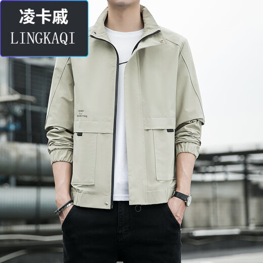 Commander Bear Herrenjacke Herbst und Winter Pure Cotton Jacket Herrenstand Collar Korean New Casual Jacket BD9905-Black-Spring und Herbststil-Polyester Faser L 100-15jin [Jin gleich 0,5 kg]