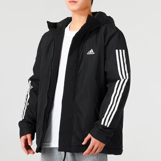 Adidas 阿迪达斯官方舰店男装 冬季新款运动服连帽防风棉衣外套保暖棉服 IV9230/橄榄绿/御寒保暖 M