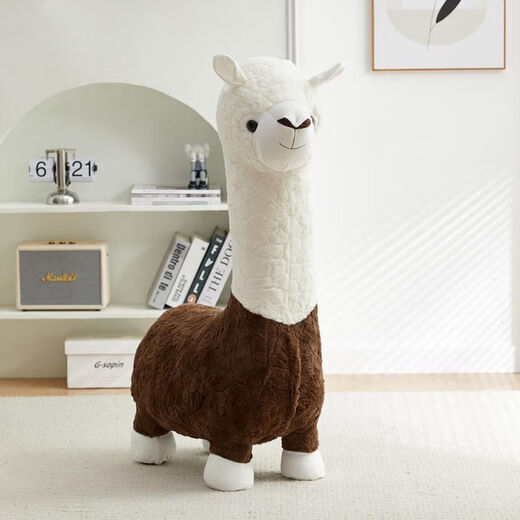 Living room ornaments large floor-standing alpaca plush seat doll living room bedroom floor-standing home decoration New Home Festival 110cm large green removable and washable lambswool