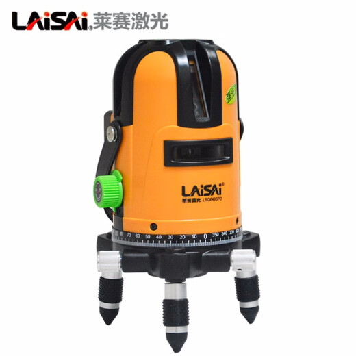 莱赛激光水平仪5线蓝绿光红外线高亮室外打点抹灰686LSG649SPD增强点 【5线单电+脚架】强绿光金属底座