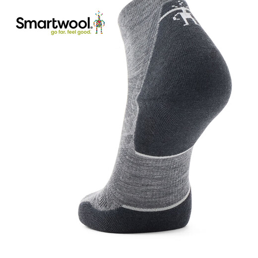 SMARTWOOL跑步定向减震及踝袜美利奴羊毛袜户外袜运动袜短袜1661 中灰色052（新色） M（适合脚码38-41）