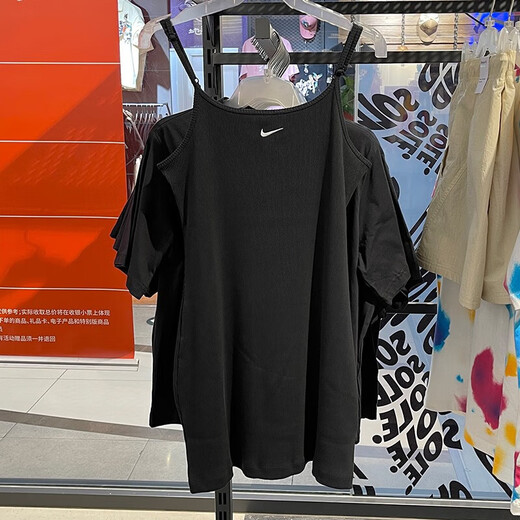 Nike (NIKE) suspender skirt women's skirt summer sports dress breathable pure and slim skirt DM6231-010 DM6231-010 Black L