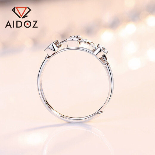Aido Diamond pt950 platinum 520 ring women's platinum live adjustable ring gift for wife, weight 2.6-2.8 grams + free engraving