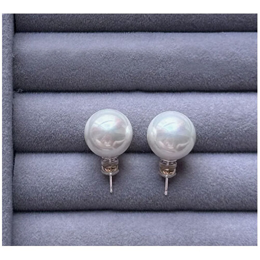 Meliades s925 shell pearl earrings, temperament, fashionable and popular colorful earrings, silver earrings, gifts for girls and girlfriends, colorful shell pearl silver earrings 14MM