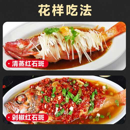 Selling fish Qilang red grouper net weight 3.2 Jin Jin equals 0.5 kilogram -3.4 Jin Jin equals 0.5 kilogram, a total of 2 sea-caught fresh frozen bigeye, whole rich fish