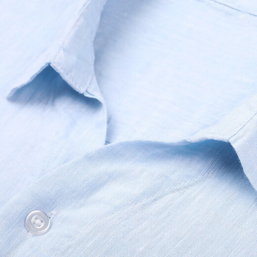 Hengyuanxiang 100% reines Leinenhemd für Männer Frühling und Herbst Dünne Dreiviertel-Hemd chinesische Hemd für Männer Casual Inch Jacke für Männer bleichend 2xl