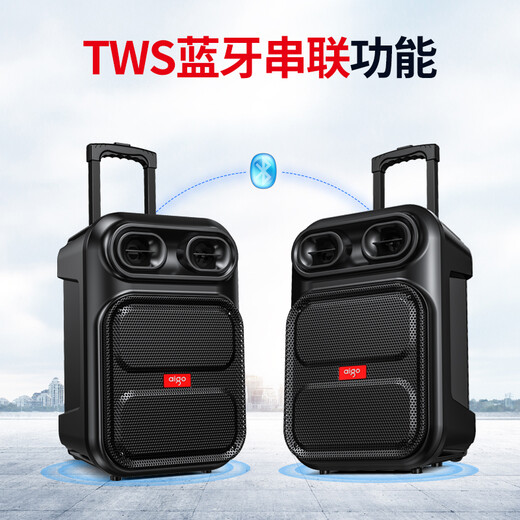 Patriot S56 12-inch square dance audio wireless Bluetooth trolley speaker high-power outdoor audio karaoke portable subwoofer stall amplifier speaker dual microphones