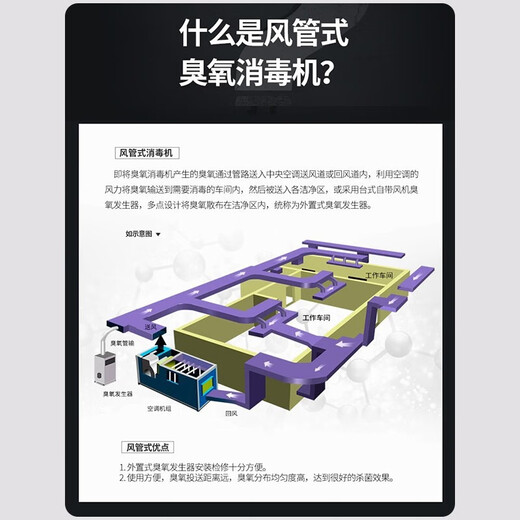 Feili duct type ozone generator central air conditioning fully automatic control ozone disinfection machine equipment food factory industrial clean workshop sterilization and deodorization 8120F 120g ozone 1200