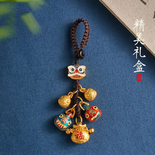 The Gold-Swallowing Beast, a family of four, car keychain pendant for men, ancient method, bag pendant for a family of three, female Keychain-Pixiu-The Gold-Swallowing Beast, a family of four