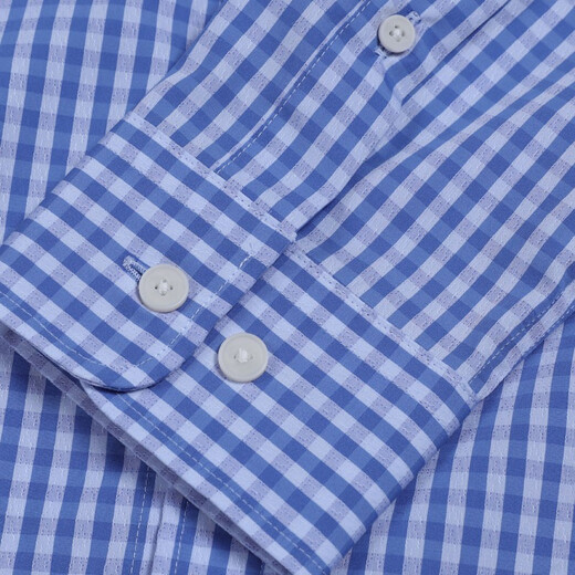 Mailyard / Melya Shirt à manches longues Pure Business Coton Plaid Men's Fashion Slim Shirt 653 Bleu 40