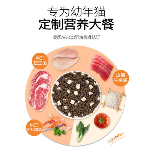 Laughing Pet Cat Food Freeze-Dried Cat Food for Kittens 0-12 Months Universal Indoor American and British Short Blue Cat Fish Flavor Nutritional Probiotics Adult Cat Food Two Bags Total 6Jin Jin equals 0.5kg (Repurchase)