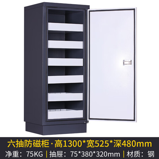 WANPUDUN anti-magnetic cabinet hard disk archive CD cabinet audio and video cabinet small degaussing cabinet information security cabinet moisture-proof cabinet 6 drawers