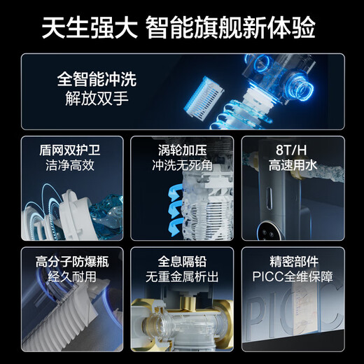 
Angel pre-filter household automatic backflush explosion-proof 40 micron double mesh fine filter 8.5T large-throughput whole-house tap water purifier top ten J3525-GWG-6000