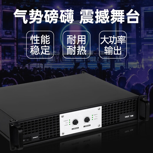 先科专业纯后级功放机发烧级hifi舞台婚庆家用演出KTV双通道大功率音频放大器PD-800X