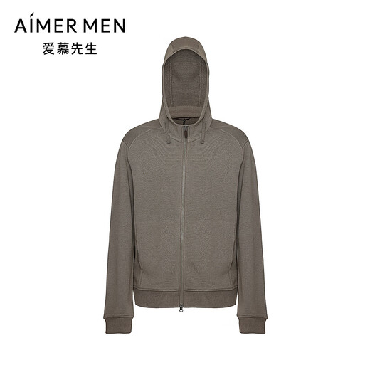 爱慕先生24AW轻休闲系列连帽开衫长袖NS81L753 卡其驼提花5DC 2XL 180
