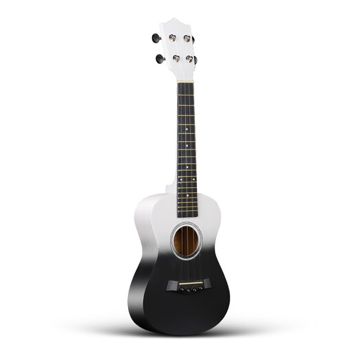 Yasateo 23-inch ukulele beginner student adult male and female ukulele children's entry-level four-string small guitar 23-inch colorful black and white + gift bag