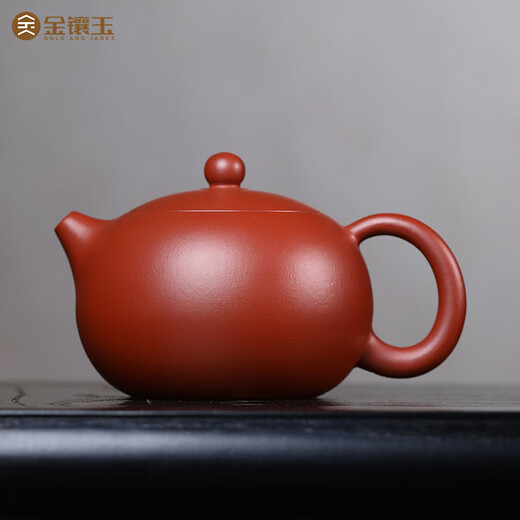 Gold inlaid jade teapot, Yixing raw mineral purple clay teapot, home office teapot, tea kung fu tea set, inlaid cover Xishi teapot