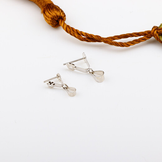 Qianla 18K gold jade buckle plum blossom jade buckle melon seed buckle jasper amber crystal clip buckle accessories large plum blossom buckle 18K gold