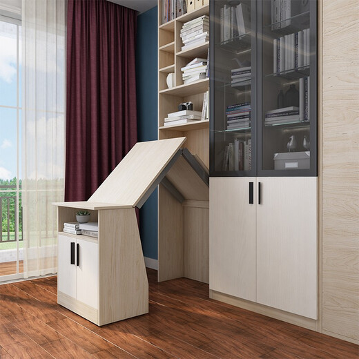 Sineman whole house custom study furniture set combination with folding corner folding side bed desk cabinet customized in one-piece folding cabinet B (838mm*760mm*1542mm)