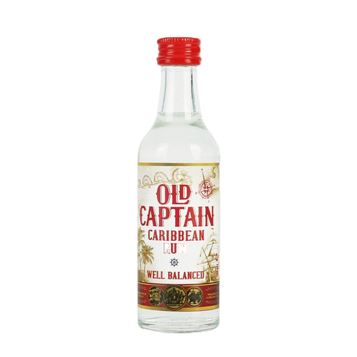 Old Captain of the Galle Sea Bacardi Blanc Rum Marybo Coconut Rum Havana Club Small Bottle of Foreign Liquor Bartender Base Win White Rum 50 ml * 6