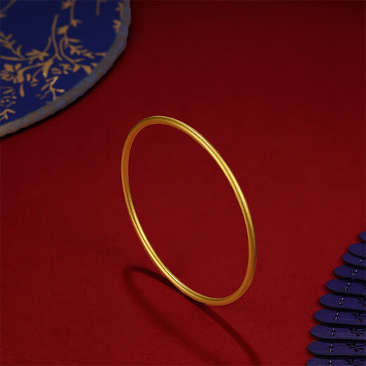 Saturday Fu Gu method gold bracelet for women simple pure gold 999 bracelet priced at AA106728 about 8.98g 58mm gift