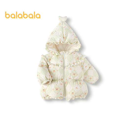 
Balabala baby flower version down jacket for girls winter short jacket warm 2024 sweet and fashionable 208424107010