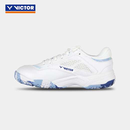 Victor (Victor) Victory A362JR Neue Profi -Badminton -Schuhe für Jugendliche und Kinder Leichter Schock A362Jraf leuchtend weiß/tiefe Prince Blue 34 (210 mm)