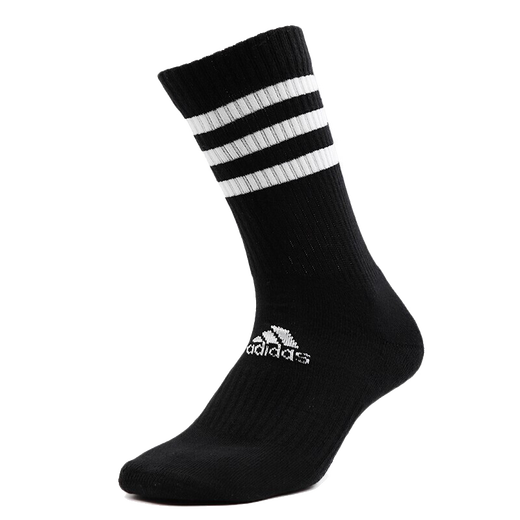 阿迪达斯 （adidas）袜子男袜女袜运动袜舒适透气健身训练休闲袜高帮长筒袜 FH6629黑色一双装 S-3538
