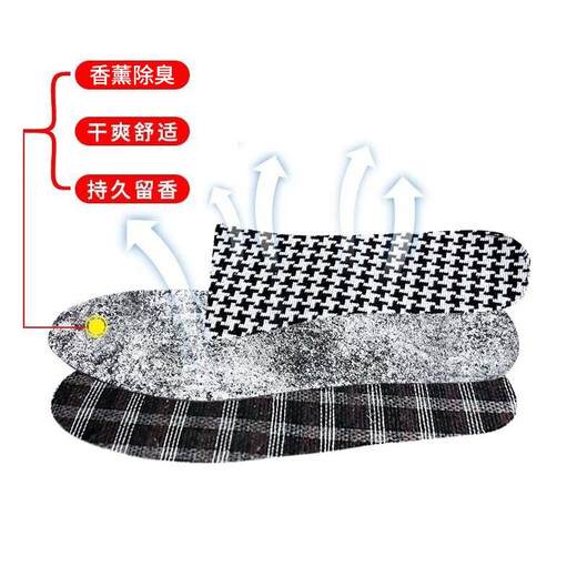 Buyun deodorant and fragrant insoles for men and women, nano deodorant, sports, breathable, sweat-absorbent, scented, deodorant, four-season leather shoe insoles, 10 pairs, size 42