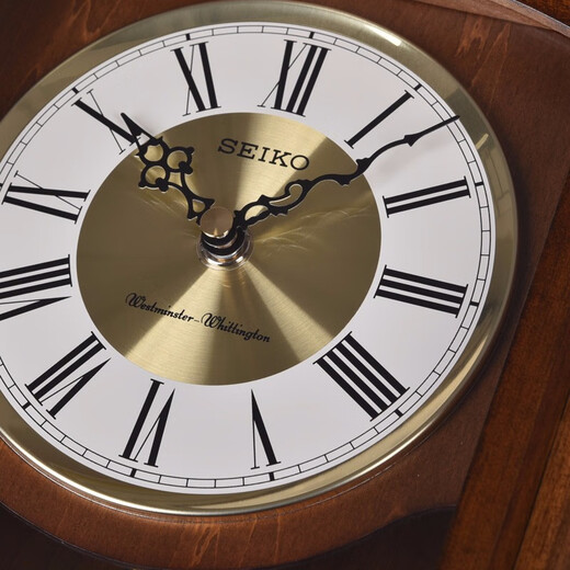 Seiko Japan Seiko clock new product retro European simple solid wood music hour and hour chime pendulum clock