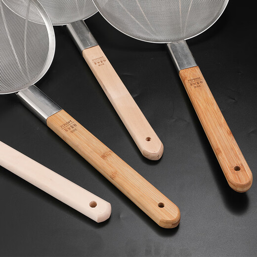 Jinwanfu large colander large stainless steel filter commercial filter sieve fishing spoon 30 mesh ultra-dense mesh wire fence 30cm