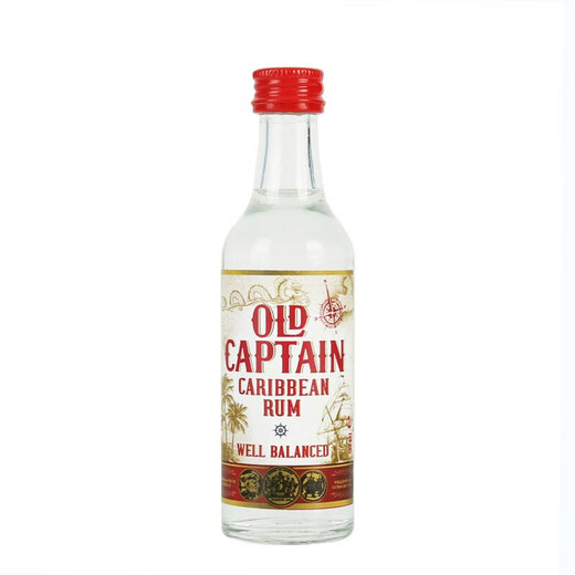 Old Captain of the Galle Sea Bacardi Blanc Rum Marybo Coconut Rum Havana Club Small Bottle of Foreign Liquor Bartender Base Win White Rum 50 ml * 6